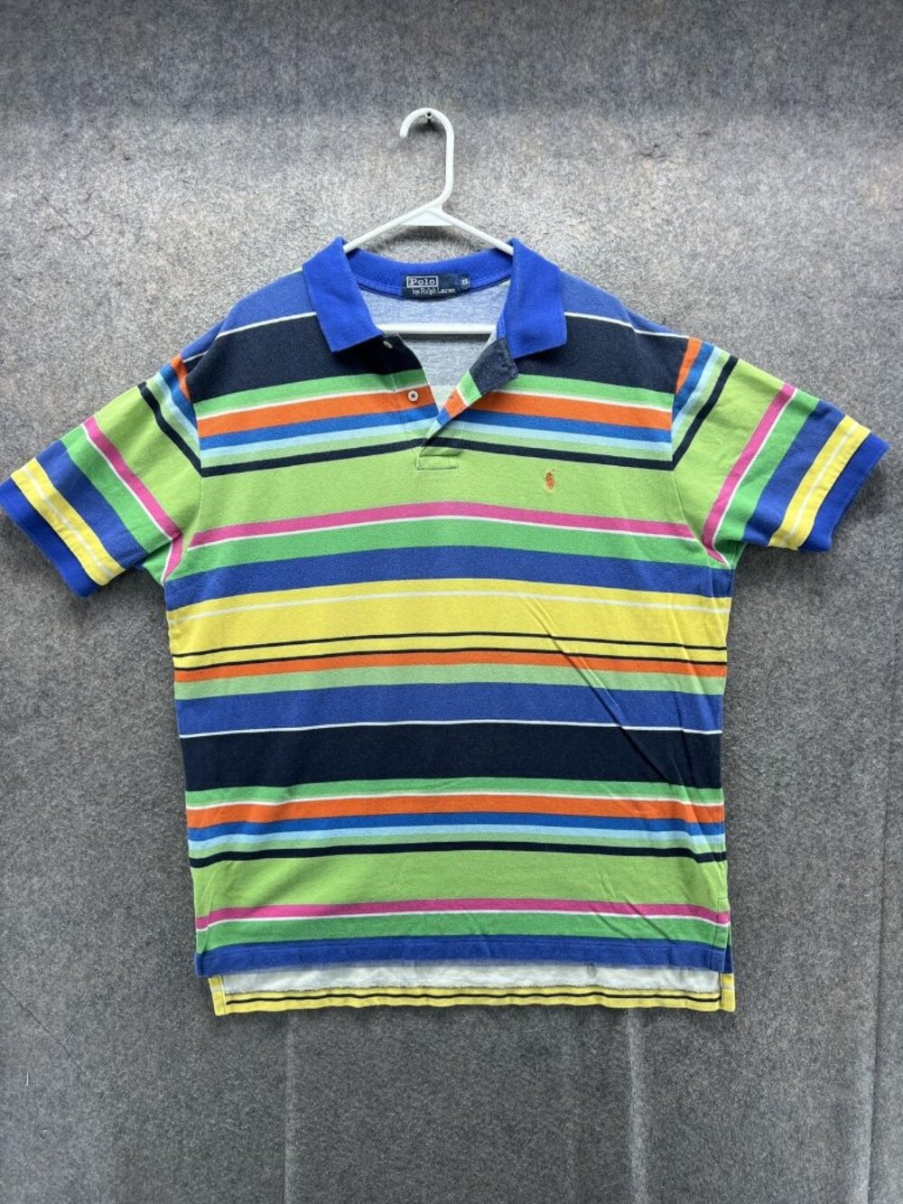 Polo By Ralph Lauren Polo Shirt Mens XL Multicolor Stripe Pony Logo Casual